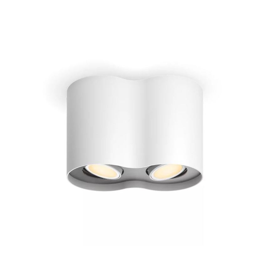 Philips - Foco LED regulable Hue PILLAR 2xGU10/4,2W/230V 2200-6500K + control remoto blanco