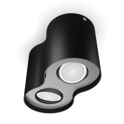 Philips - Foco LED regulable Hue PILLAR 2xGU10/4,2W/230V 2200-6500K + control remoto negro