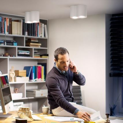 Philips - Foco LED regulable Hue PILLAR 2xGU10/5W/230V + mando a distancia