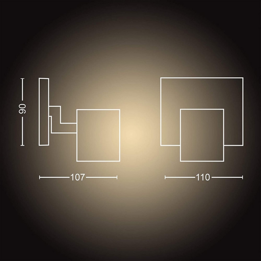 Philips - Foco LED regulable Hue RUNNER 1xGU10/4,2W/230V 2200-6500K negro