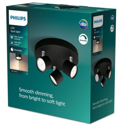 Philips - Foco LED regulable 3xLED/4,5W/230V