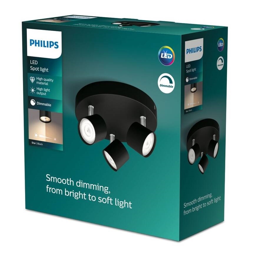Philips - Foco LED regulable 3xLED/4,5W/230V