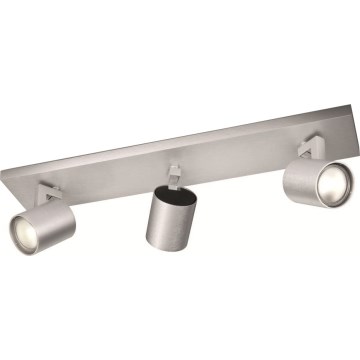 Philips - Foco LED RGBW regulable 3xGU10/6W/230V cromo mate + mando a distancia