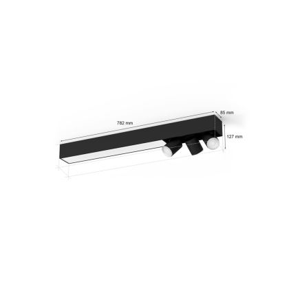 Philips - Foco LED RGBW regulable Hue CENTRIS 3xGU10/4,2W/230V + LED/11W 2000-6500K