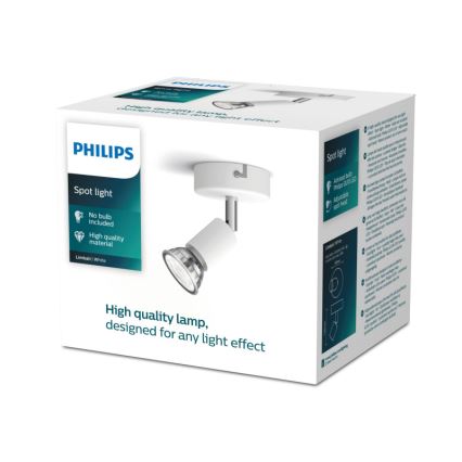 Philips - Foco 1xGU10/50W/230V blanco