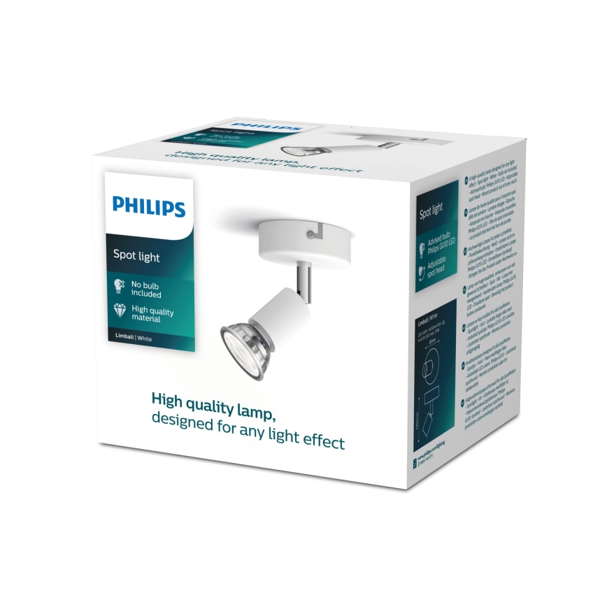 Philips - Foco 1xGU10/50W/230V blanco