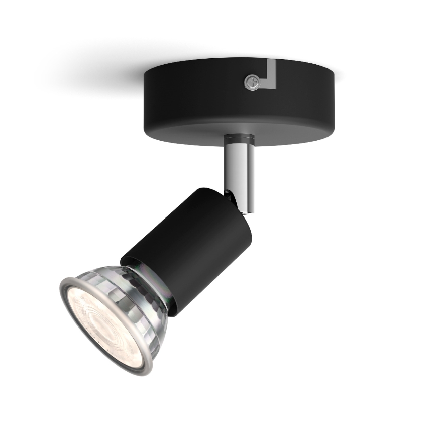 Philips - Foco 1xGU10/50W/230V negro