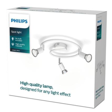 Philips - Foco 3xGU10/50W/230V blanco