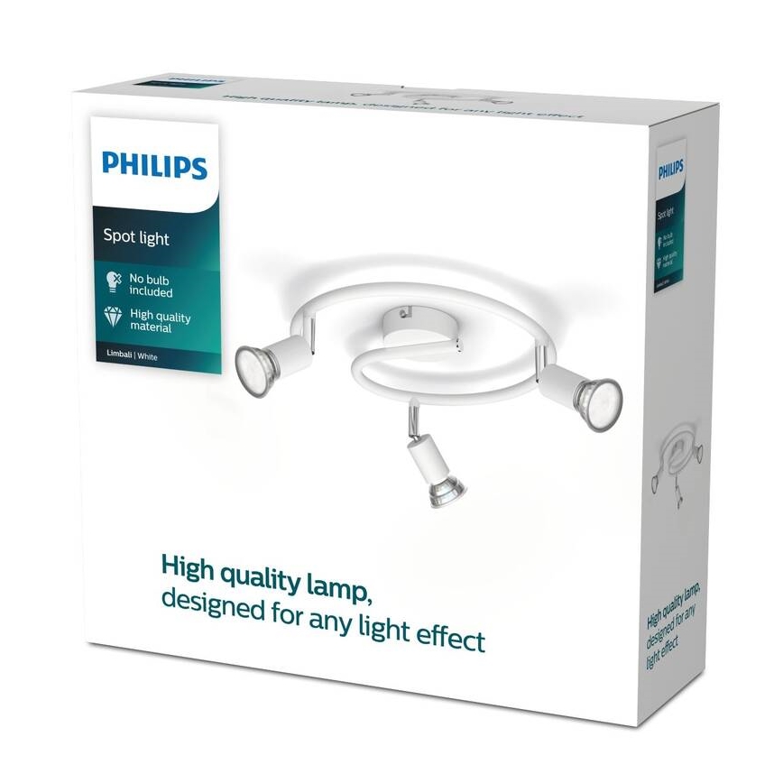 Philips - Foco 3xGU10/50W/230V blanco