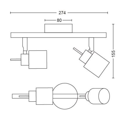 Philips - Foco 2xGU10/35W/230V blanco