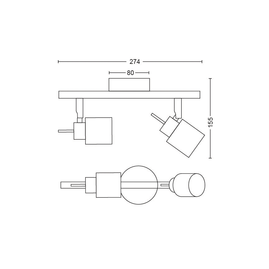 Philips - Foco 2xGU10/35W/230V blanco