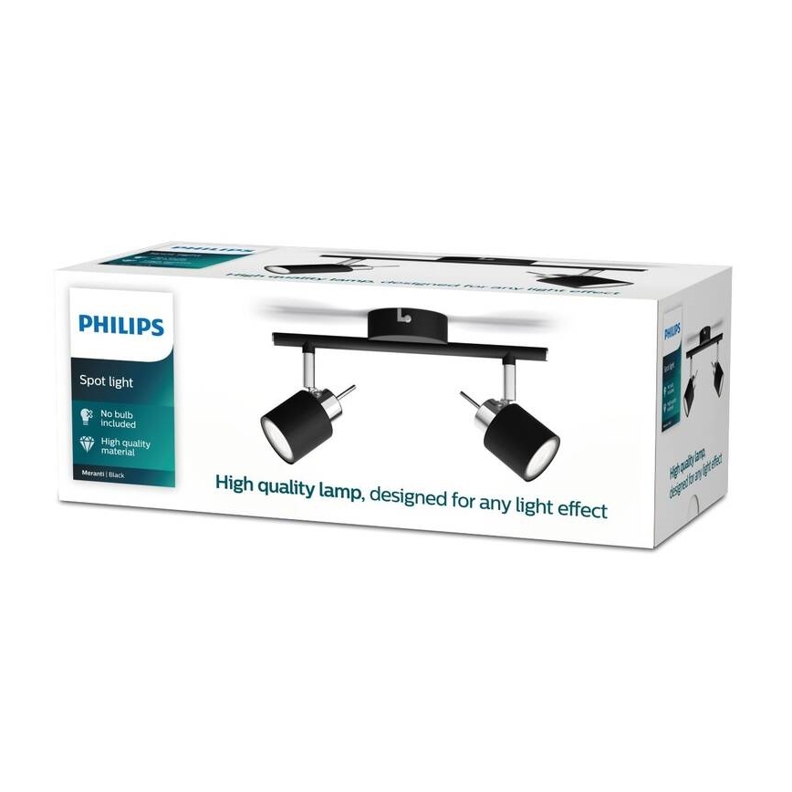 Philips - Foco 2xGU10/35W/230V negro