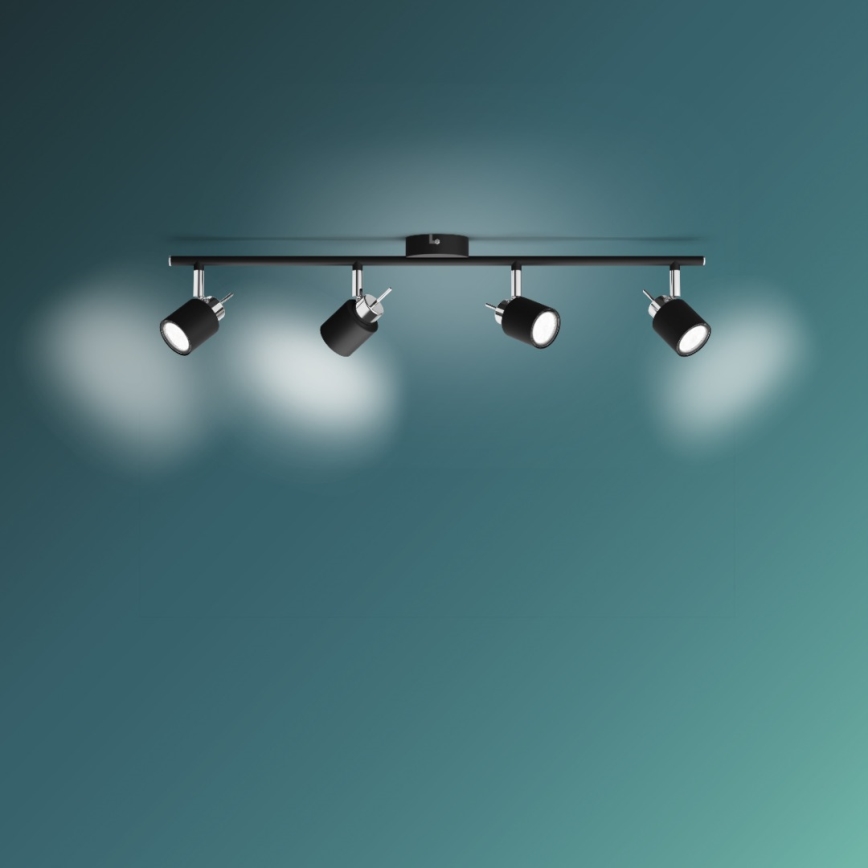 Philips - Foco 4xGU10/35W/230V negro