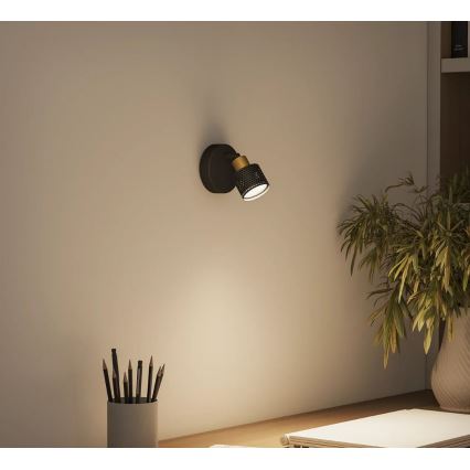 Philips - Foco NIALL 1xGU10/5W/230V negro/latón