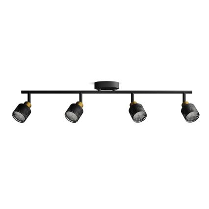 Philips - Foco NIALL 4xGU10/5W/230V negro/latón