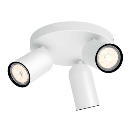 Philips - Foco empotrable LED RGBW regulable PONGEE 3xGU10/4,8W/230V 3000K blanco + mando a distancia