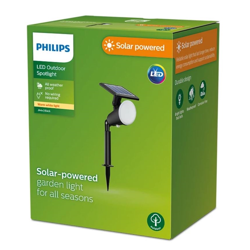 Philips - Foco solar LED JIVIX LED/1,4W/3,7V 1800 mAh IP44