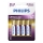 Philips FR6LB4A/10 - 4 unidades Batería de litio AA LITHIUM ULTRA 1,5V 2400mAh