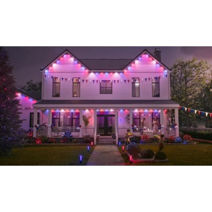 Philips - Guirnalda LED RGBW regulable para exterior Hue FESTAVIA, 32 LEDs, 18 m, 1000–20000 K, IP65