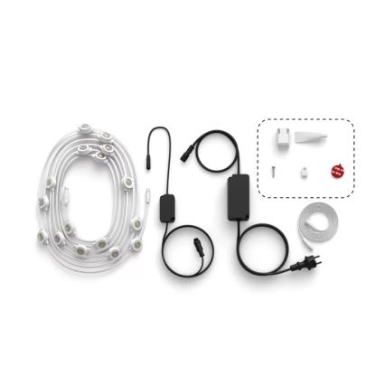 Philips - Guirnalda LED RGBW regulable para exterior Hue FESTAVIA, 32 LEDs, 18 m, 1000–20000 K, IP65