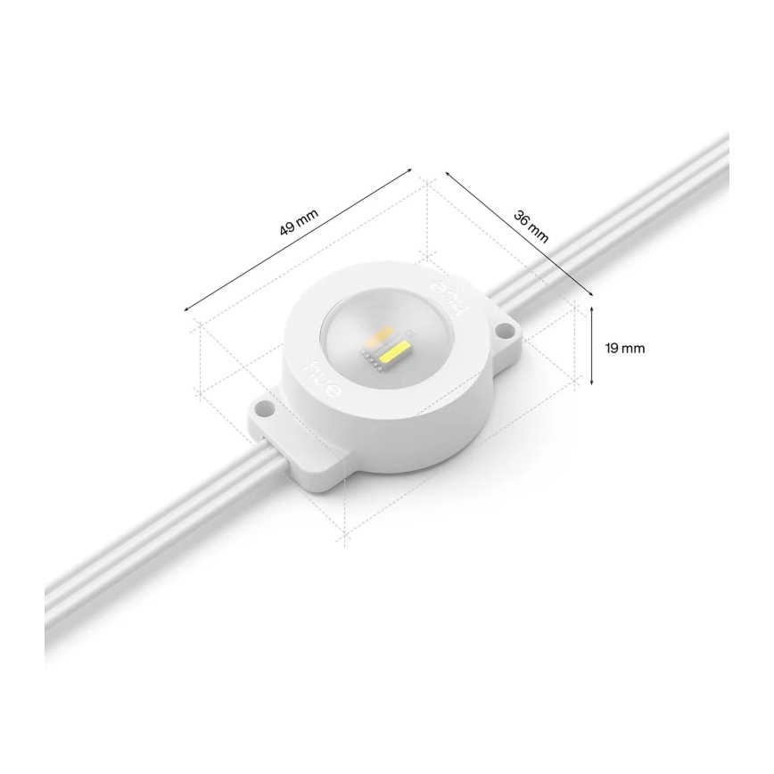 Philips - Guirnalda LED RGBW regulable para exterior Hue FESTAVIA, 32 LEDs, 18 m, 1000–20000 K, IP65