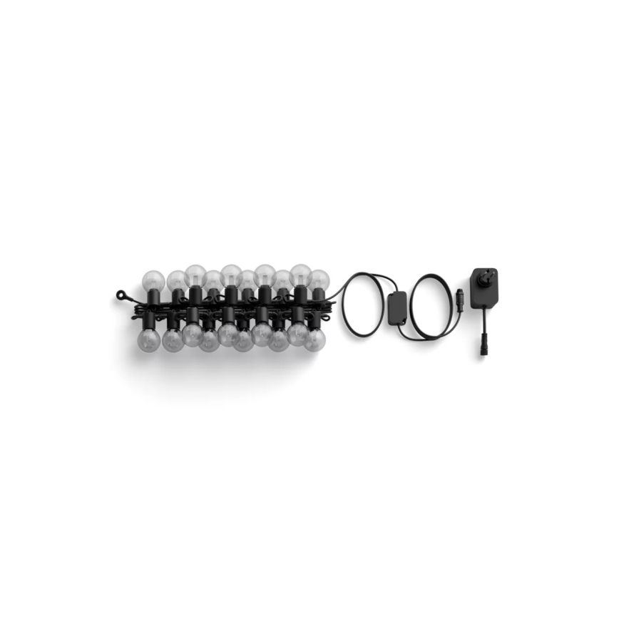 Philips - Guirnalda LED RGBW regulable para exterior Hue FESTAVIA, 20 LEDs, 14 m, IP65