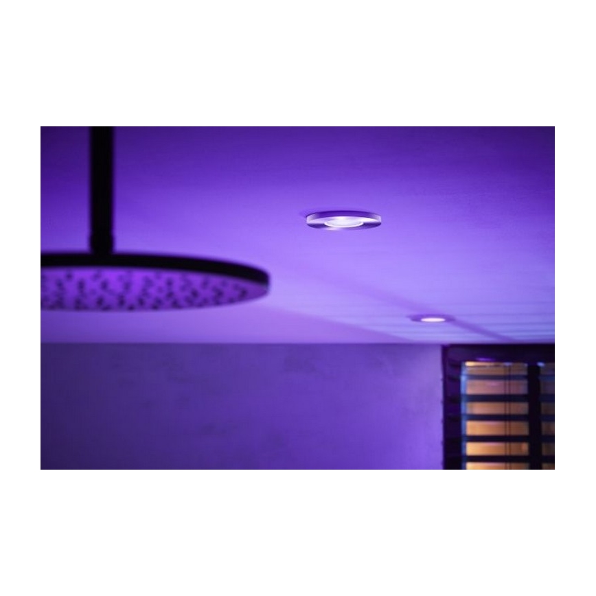 Philips - SET de 3 luces LED RGB regulables para baño Hue XAMENTO 1xGU10/5,7W/230V IP44 2000-6500K