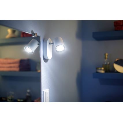 Philips - Lámpara de baño LED regulable Hue ADORE 1xGU10/5W/230V IP44 + mando a distancia