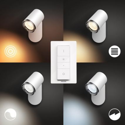 Philips - Lámpara de baño LED regulable Hue ADORE 1xGU10/5W/230V IP44 + mando a distancia
