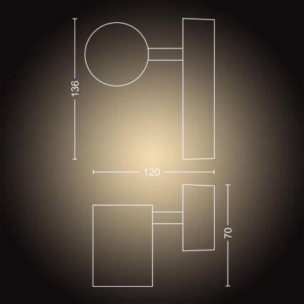 Philips - Lámpara de baño LED regulable Hue ADORE 1xGU10/5W/230V IP44 + mando a distancia