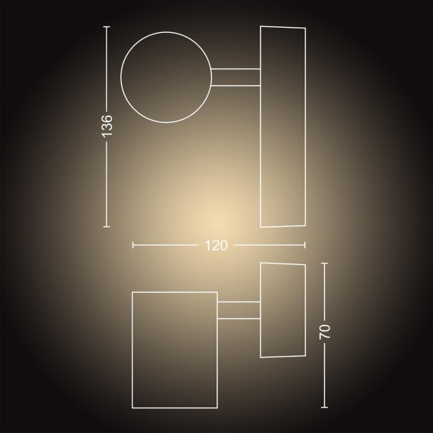 Philips - Lámpara de baño LED regulable Hue ADORE 1xGU10/5W/230V IP44 + mando a distancia