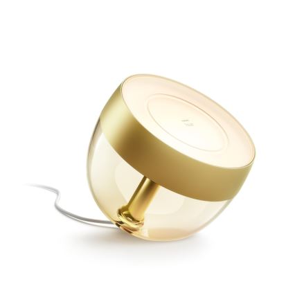 Philips - Lámpara de mesa regulable LED RGB Hue IRIS LED/8,2W/230V 2000-6500K dorada