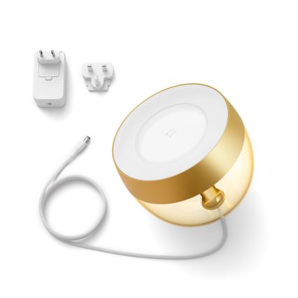 Philips - Lámpara de mesa regulable LED RGB Hue IRIS LED/8,2W/230V 2000-6500K dorada