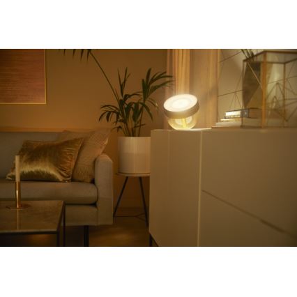 Philips - Lámpara de mesa regulable LED RGB Hue IRIS LED/8,2W/230V 2000-6500K dorada
