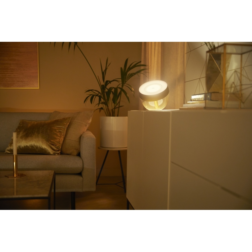 Philips - Lámpara de mesa regulable LED RGB Hue IRIS LED/8,2W/230V 2000-6500K dorada