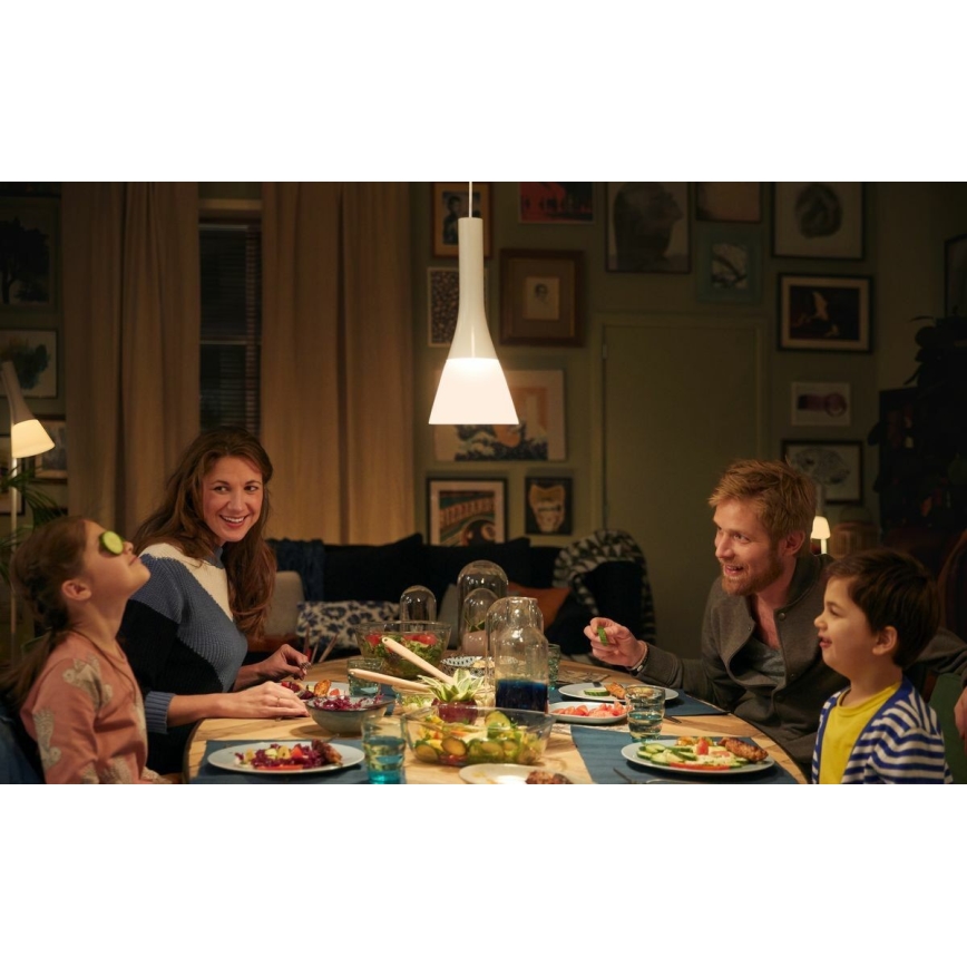 Philips - Lámpara colgante LED regulable en cable Hue EXPLORE 1xE27/6W/230V 2200-6500K + mando a distancia