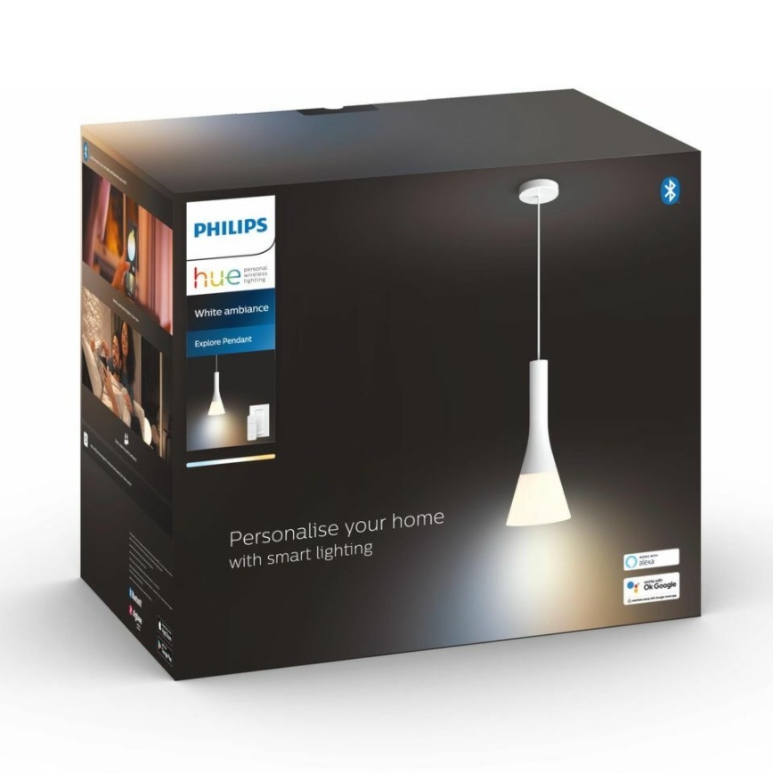 Philips - Lámpara colgante LED regulable en cable Hue EXPLORE 1xE27/6W/230V 2200-6500K + mando a distancia