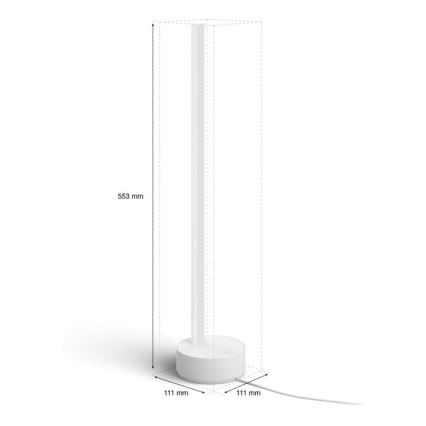Philips - Lámpara de mesa LED RGB regulable Hue SIGNE LED/12W/230V 2000-6500K blanca