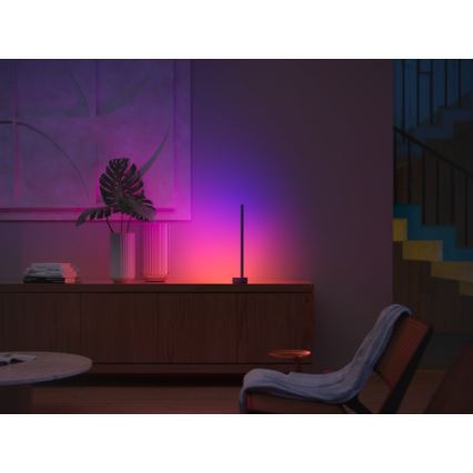 Philips - Lámpara de mesa LED RGB regulable Hue SIGNE LED/12W/230V 2000-6500K negra