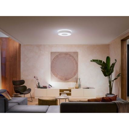 Philips - Lámpara de techo LED RGB regulable Hue INFUSE LED/33,5W/230V 2000-6500K Ø 381 mm blanca