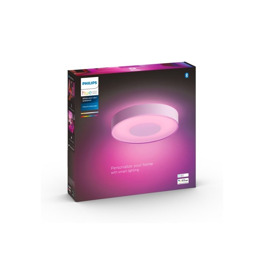 Philips - Lámpara de techo LED RGB regulable Hue INFUSE LED/33,5W/230V 2000-6500K Ø 381 mm blanca