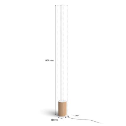 Philips - Lámpara de pie regulable LED RGBW Hue SIGNE LED/29W/230V 2000-6500K beige