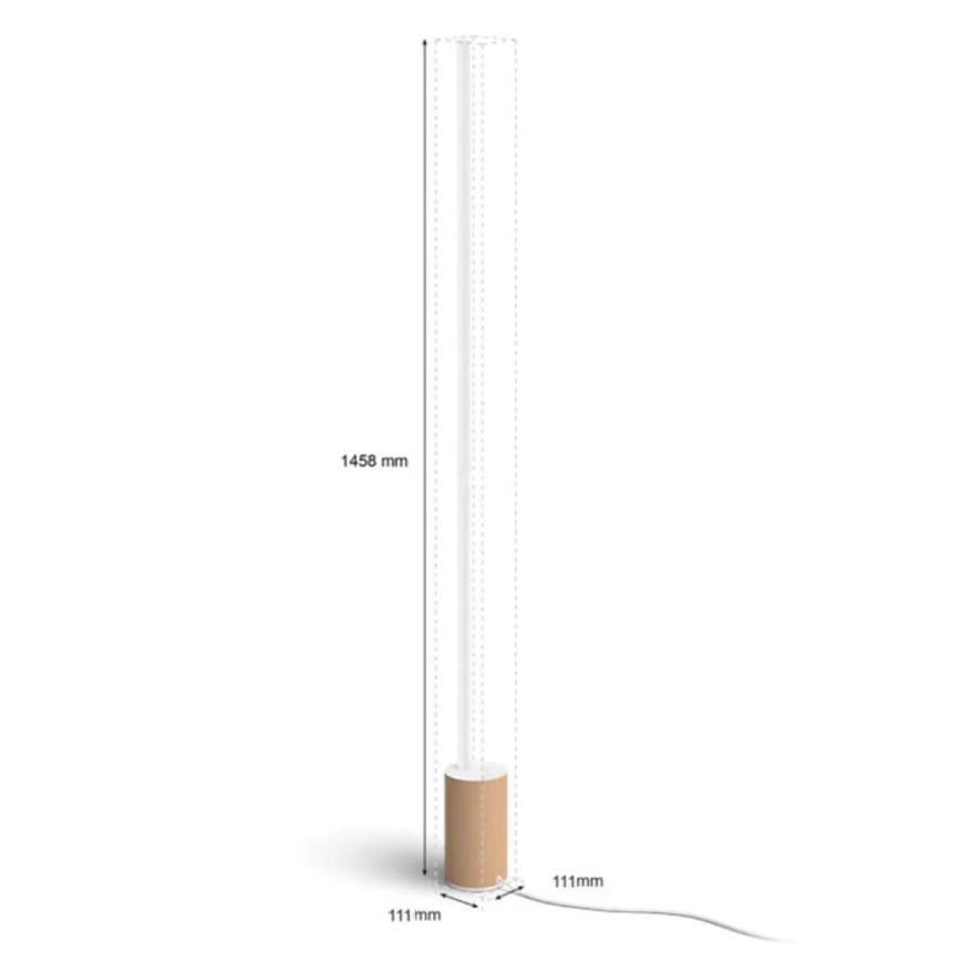 Philips - Lámpara de pie regulable LED RGBW Hue SIGNE LED/29W/230V 2000-6500K beige