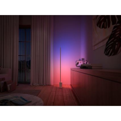 Philips - Lámpara de pie regulable LED RGBW Hue SIGNE LED/29W/230V 2000-6500K blanca