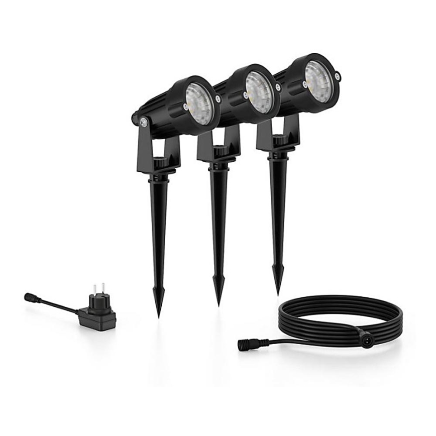 Philips - JUEGO 3x Foco LED de exterior CASPER LED/1,5W/24/230V IP44
