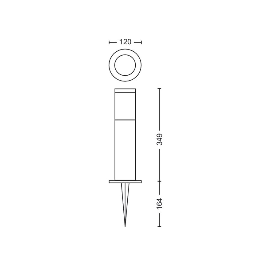Philips - SET de 3 lámparas LED para exterior GARDENLINK LED/24W/230V 2700K IP44