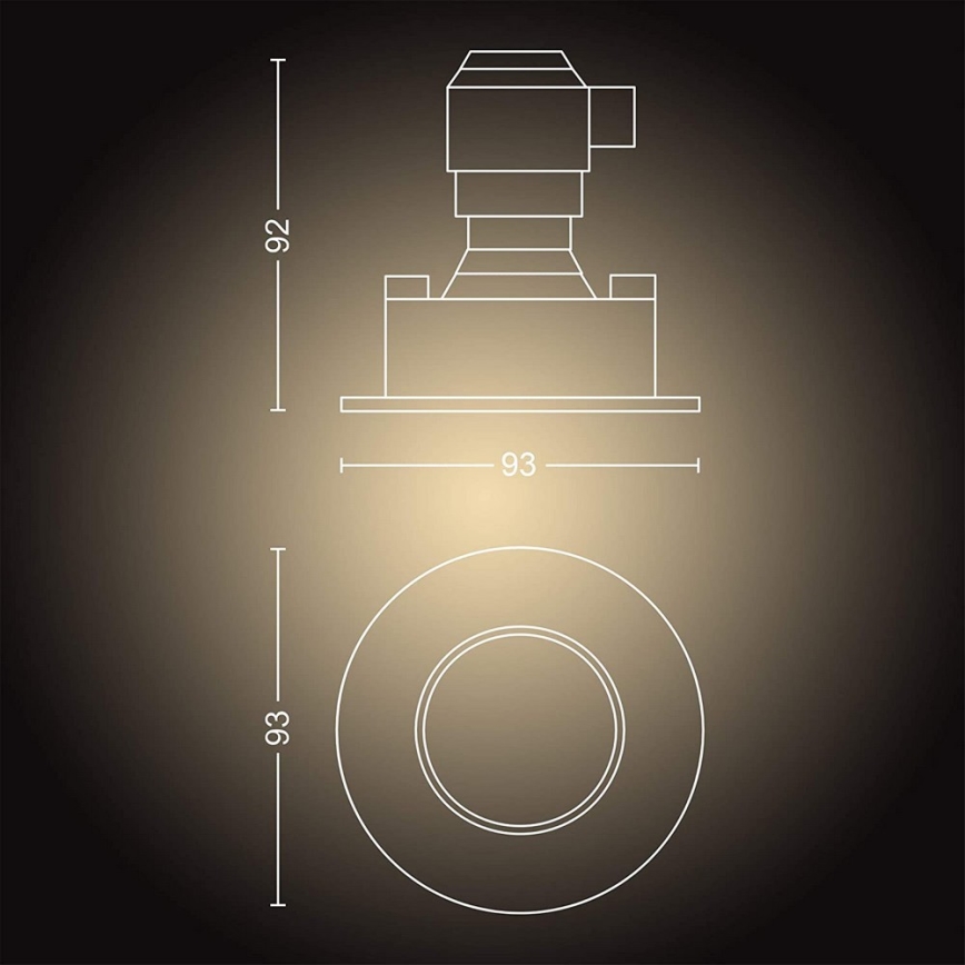Philips - SET de 3 luces LED regulables para baño Hue ADORE 1xGU10/5W/230V IP44 + mando a distancia