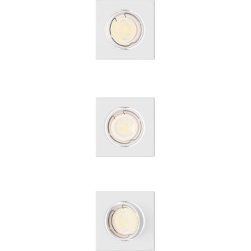 Philips - Juego de 3 luminarias empotradas PERIDOT 1xGU10/7W/230V blanco