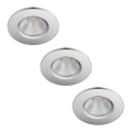 Philips - Juego de 3 luminarias LED regulables para baño DIVE LED/5,5W/230V IP65