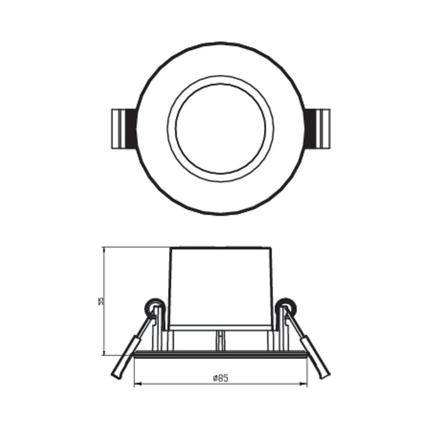 Philips - Juego de 3 luminarias LED regulables para baño DIVE LED/5,5W/230V IP65